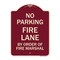 Signmission Fire Lane by Order of Fire Marshal Heavy-Gauge Aluminum Architectural Sign, 24" x 18", BU-1824-23998 A-DES-BU-1824-23998 - alternate 1